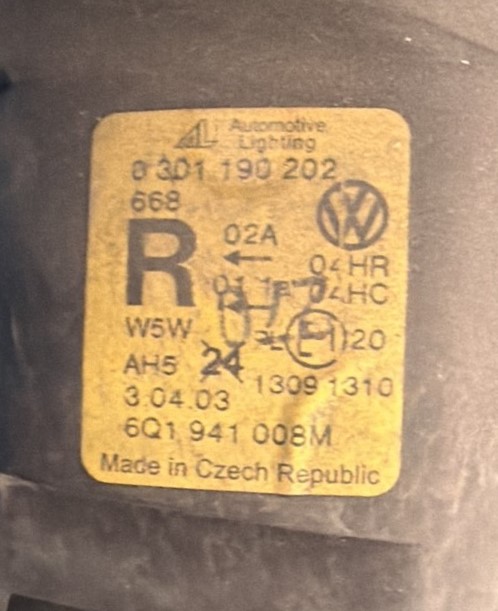 Faro anteriore destro VW Polo